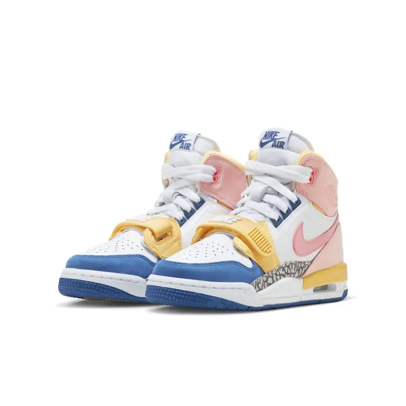 Jordan Legacy 312 White Coral Pink French Blue (GS) (FD9909-161)