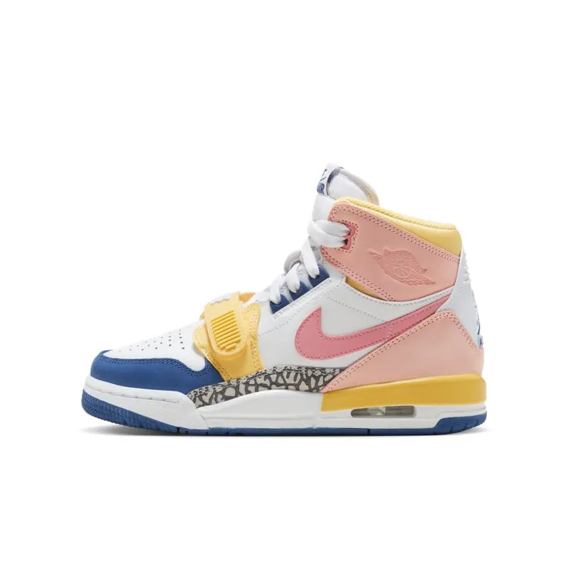 Jordan Legacy 312 White Coral Pink French Blue (GS) (FD9909-161)