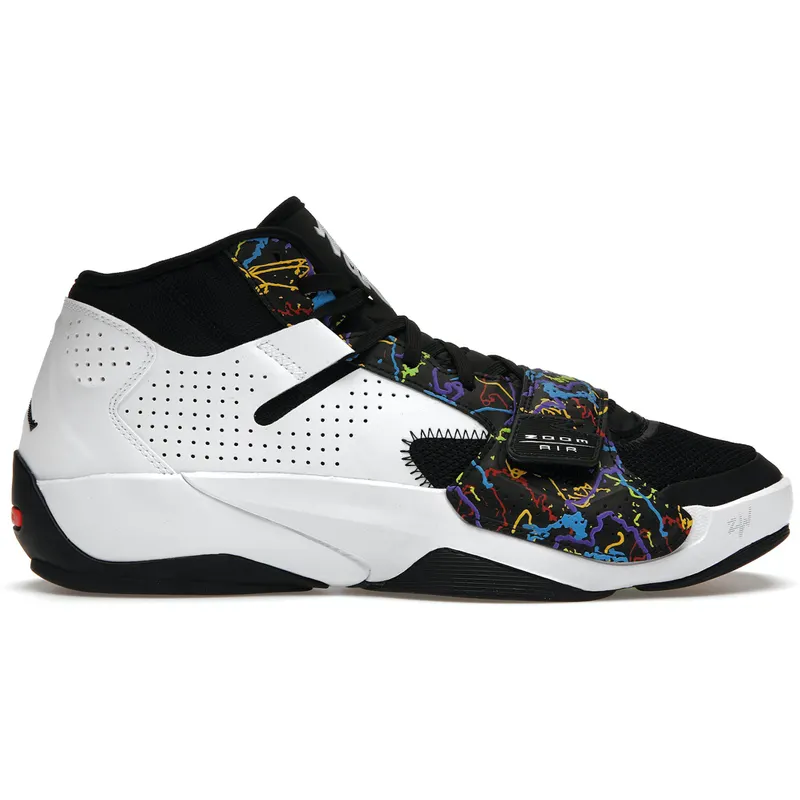 Jordan Zion 2 Noah White Black Multi-Color (DO9068-003/DO9071-003)