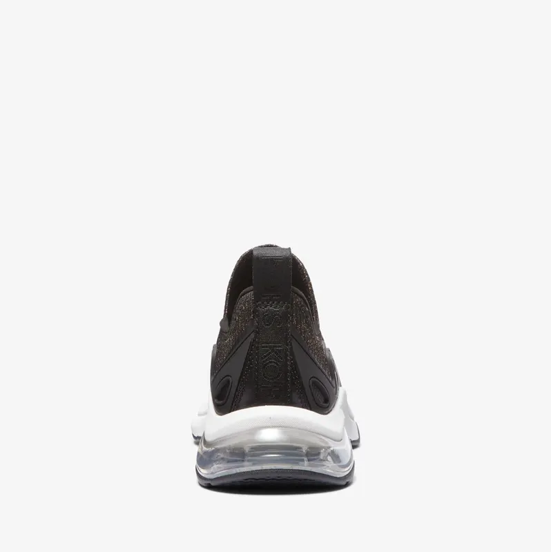 Michael Kors MK Kit Extreme Metallic Stretch Knit Slip-On Trainer – Black/bronze (43F3KIFP1M-9619)