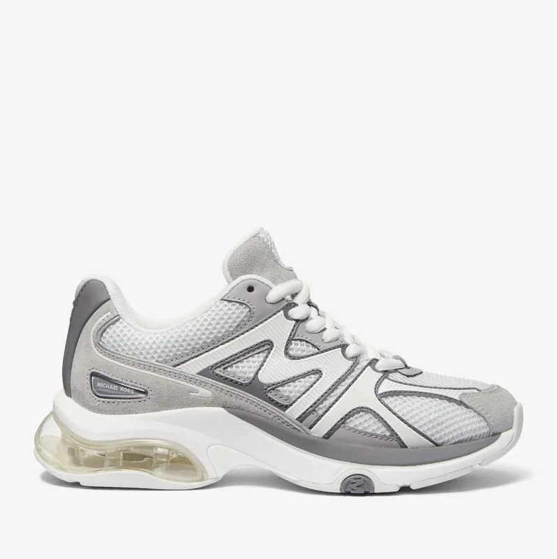 Michael Kors MK Kit Extreme Mesh and Leather Trainer – Light Slate Multi (43F3KIFS3D-9696)