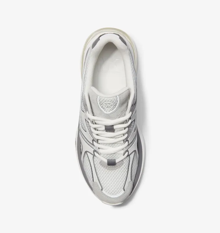 Michael Kors MK Kit Extreme Mesh and Leather Trainer – Light Slate Multi (43F3KIFS3D-9696)