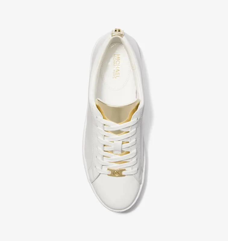 Michael Kors MK Keaton Two-Tone Trainers – Pale Gold (43T2KTFS4L-0705)