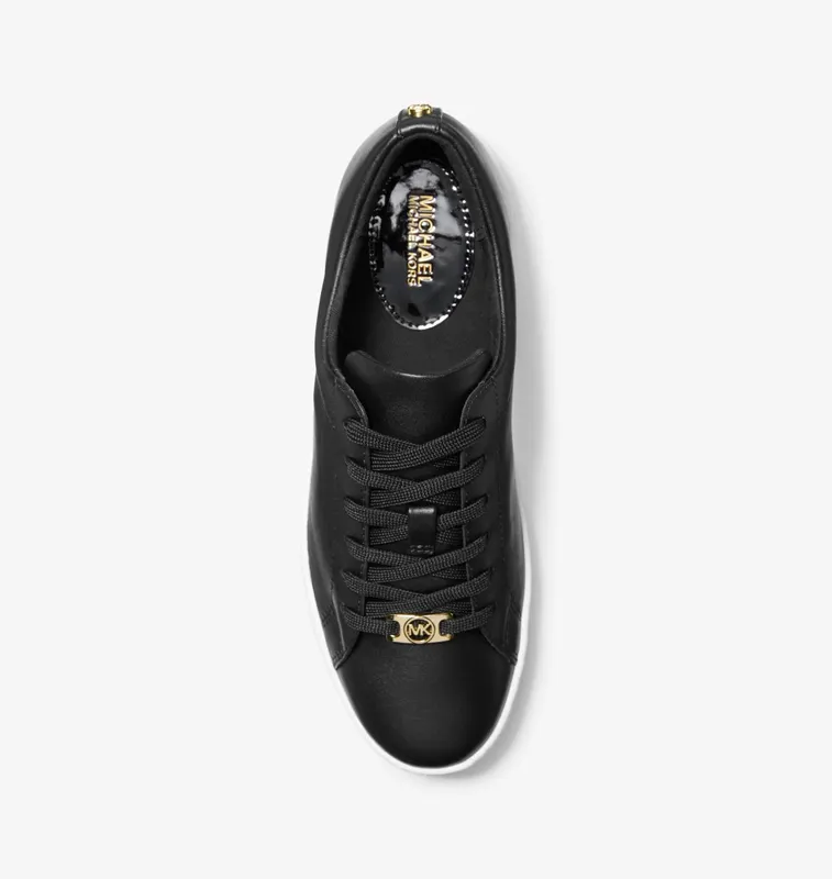 Michael Kors MK Keaton Leather Trainers – Black (43T2KTFS5L-0001)