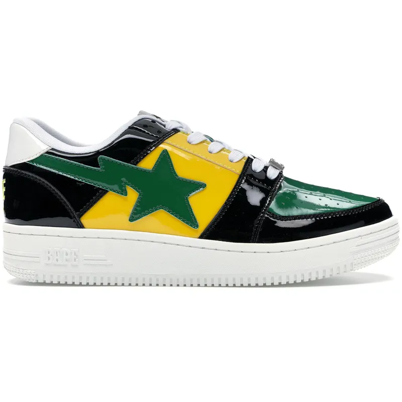 A Bathing Ape Bape Sta Low Color Block Black Yellow Green (1F80191001-BLK)