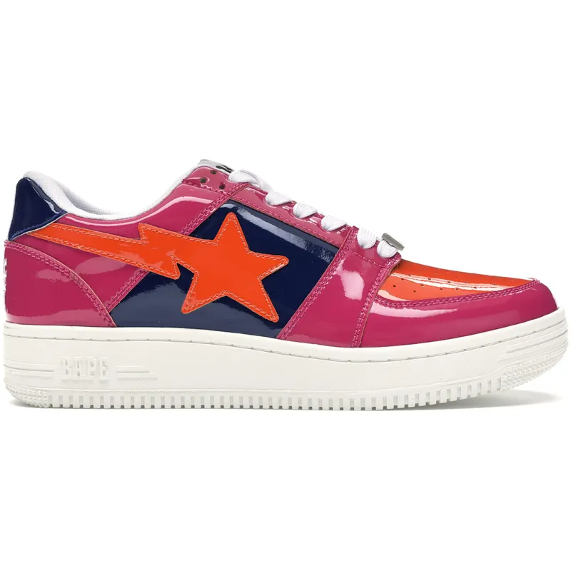 A Bathing Ape Bape Sta Low Color Block Pink Orange Navy (1F80191001-PNK)
