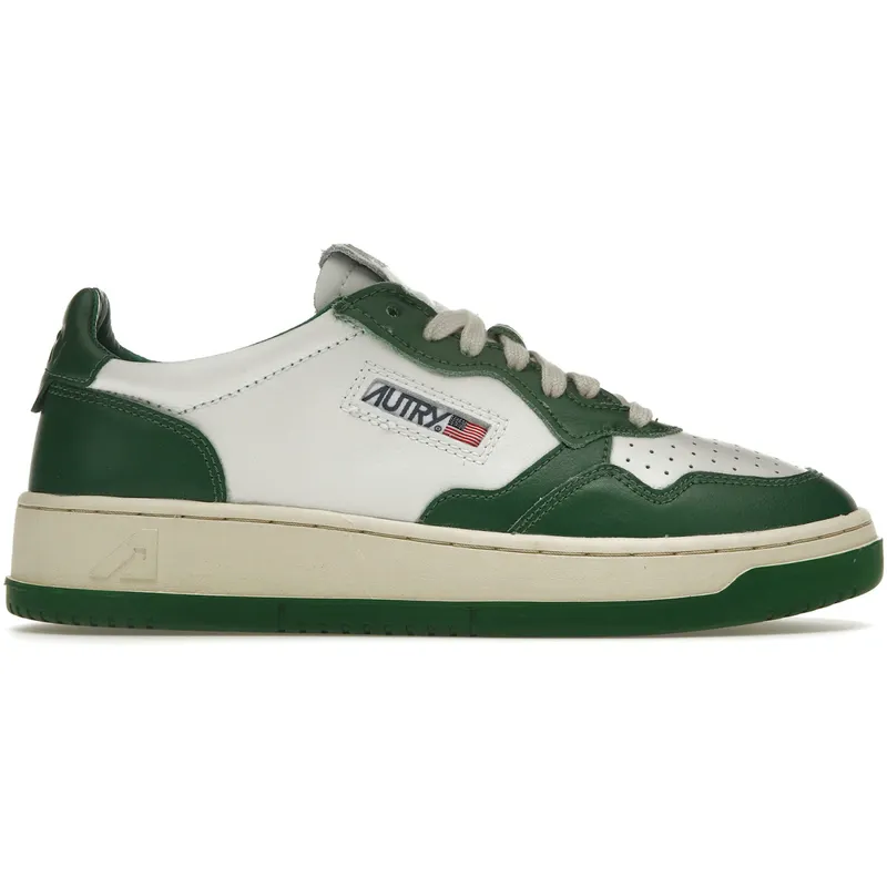 Autry Medalist Leather Low Green White (AULM-WB03 / AULM-WB11)