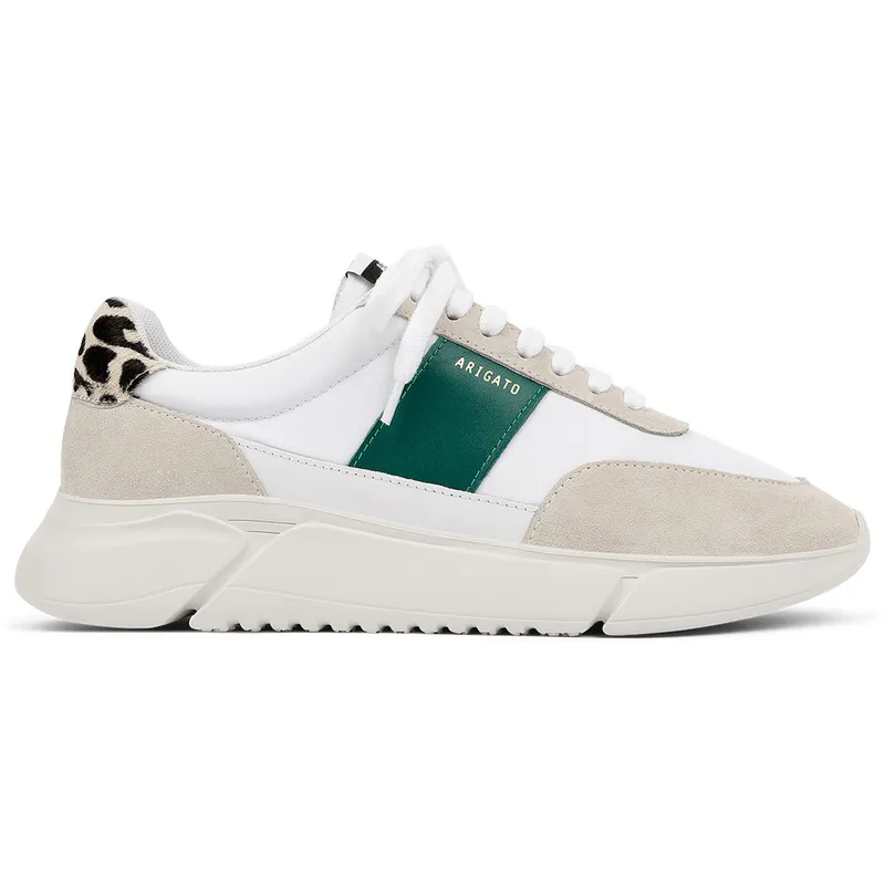Axel Arigato Genesis Vintage Runner White Kale Green Leopard Print (Women’s) (84057)