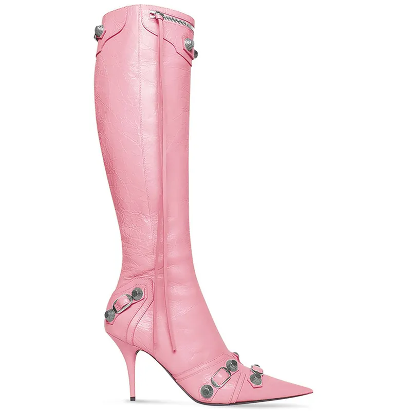 Balenciaga Cagole 90mm Boot Pink (694395WAD4E5081)