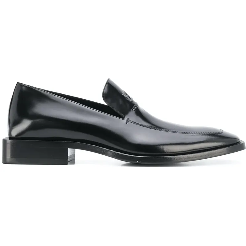 Balenciaga Coin Rim 20mm Loafers Black Leather (615723WBAJ51000)