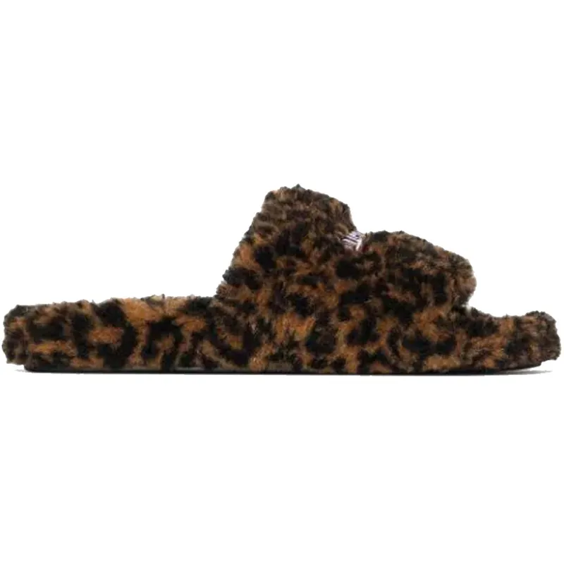 Balenciaga Furry Slide Leopard Brown Black (654747W2F119634)