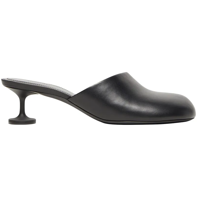 Balenciaga Lady 50mm Mule Blacker Leather (701921WBCR01000)