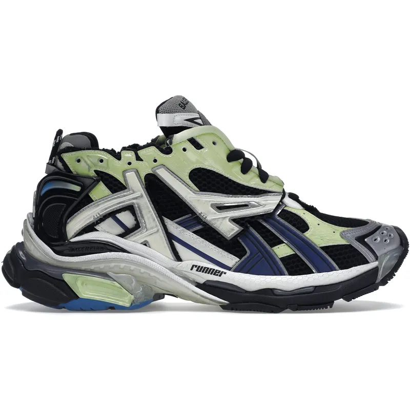 Balenciaga Runner Green Blue Black Grey (677403W3RB55179)