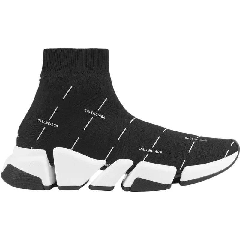 Balenciaga Speed 2.0 Black White Logo (Women’s) (645420W2DBT1090)