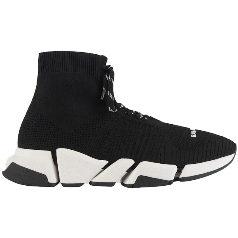 Balenciaga Speed 2.0 Lace Up Black White (617258W17021015/617258W2DB21015)