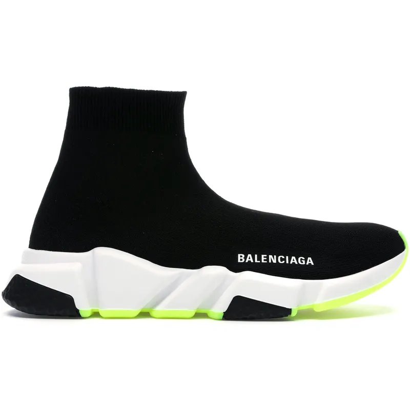 Balenciaga Speed Trainer Black White Neon 2019 (Women’s) (551185 W05G0 1000)