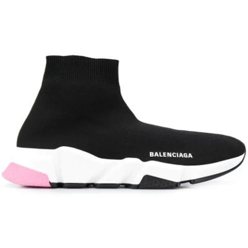 Balenciaga Speed Trainers Mid Black Light Pink (Women’s) (587280 W1703 1070)