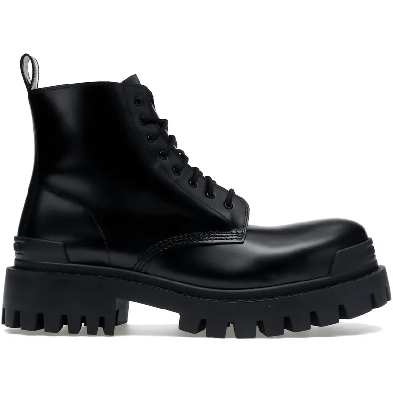 Balenciaga Strike 20mm Lace Up Boot Black (589338WA9601000)