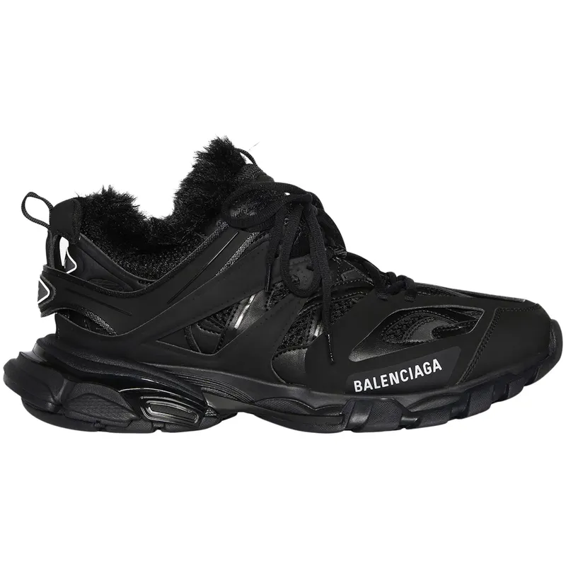 Balenciaga Track Faux Fur Black Black (668556W3CQ11000)