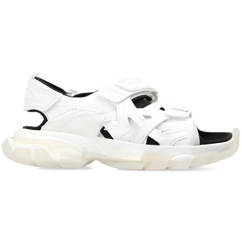 Balenciaga Track Sandal Clear Sole White Black (Women’s) (655948W2CC59010)