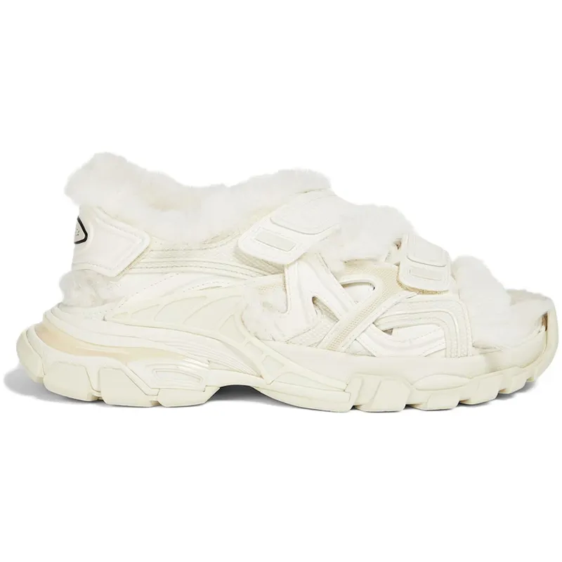 Balenciaga Track Sandal Fake Fur Beige (Women’s) (668560W3CQ39700)