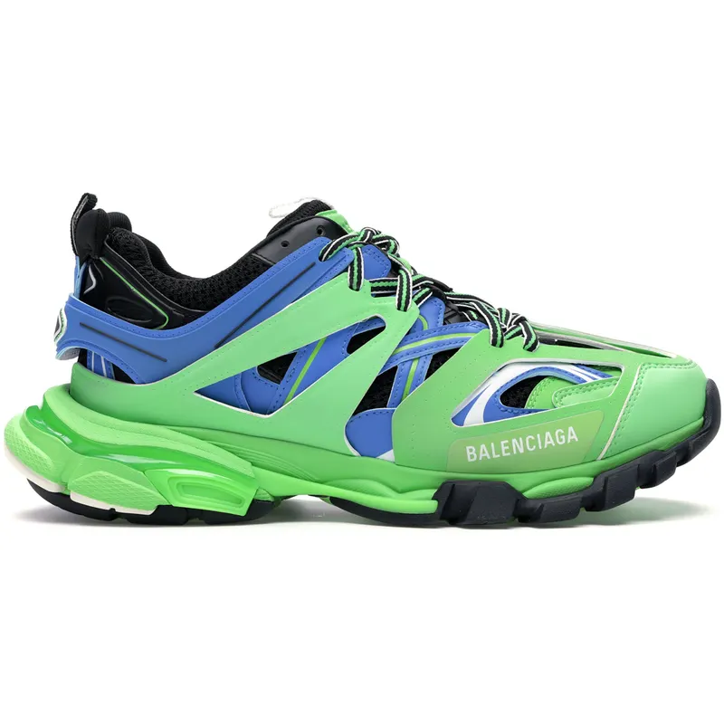 Balenciaga Track Trainers Green Blue (542023W1GB84078)