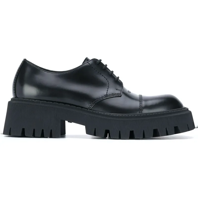 Balenciaga Tractor Black Leather (Men’s) (615697WA8E91000)