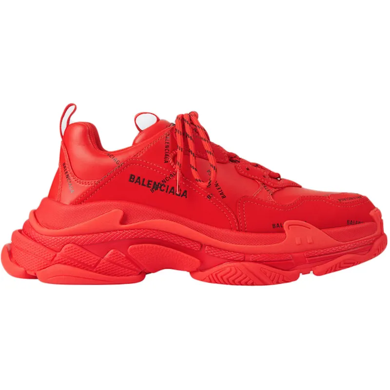 Balenciaga Triple S Allover Logo Red (Women’s) (524039W2FA16010)