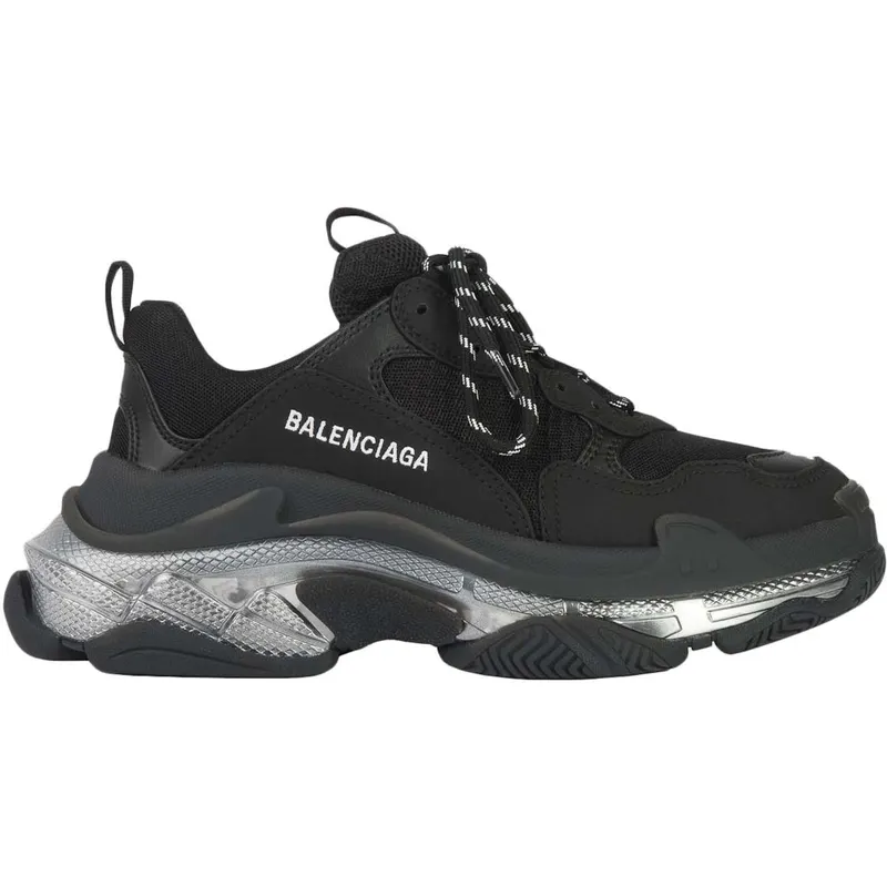 Balenciaga Triple S Clear Sole Black Ivory (Women’s) (544351W2FB21001)