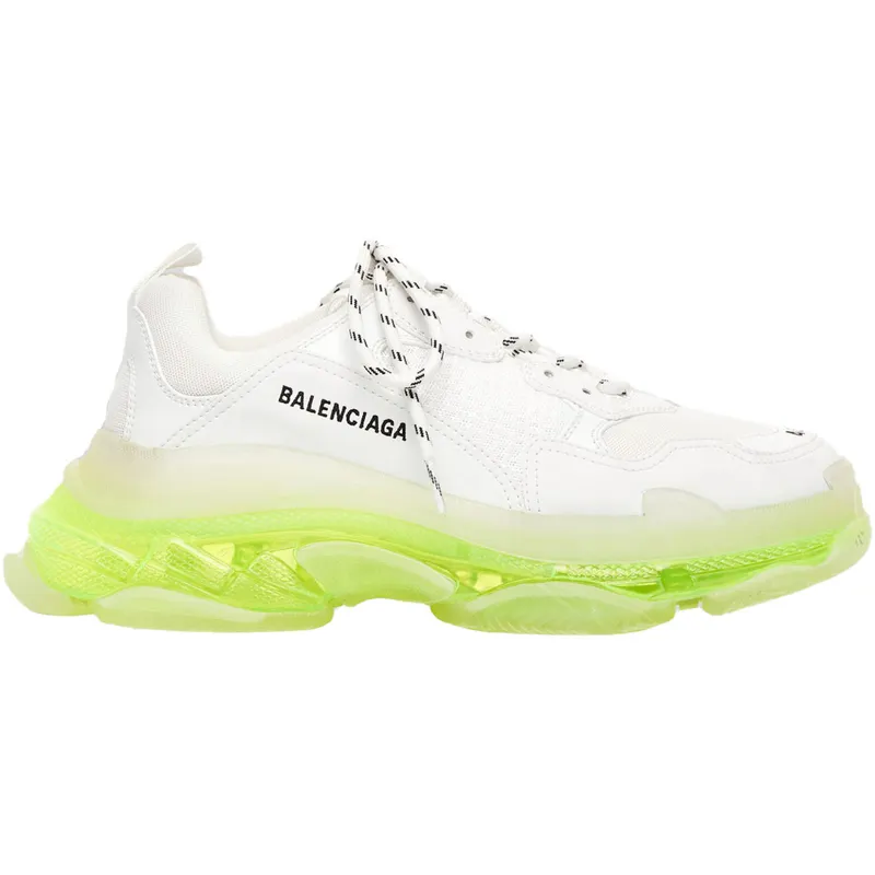 Balenciaga Triple S Clear Sole White Fluo Yellow (541624W2FR19073)