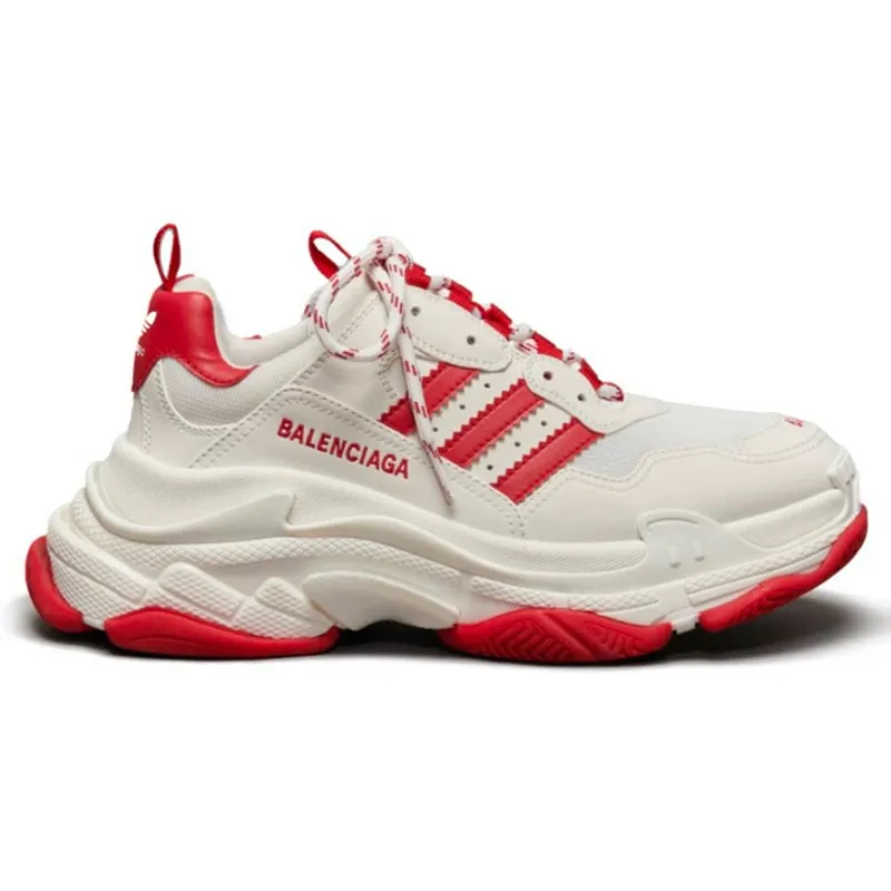 Balenciaga x adidas Triple S White Red (Women’s) (ID4734)
