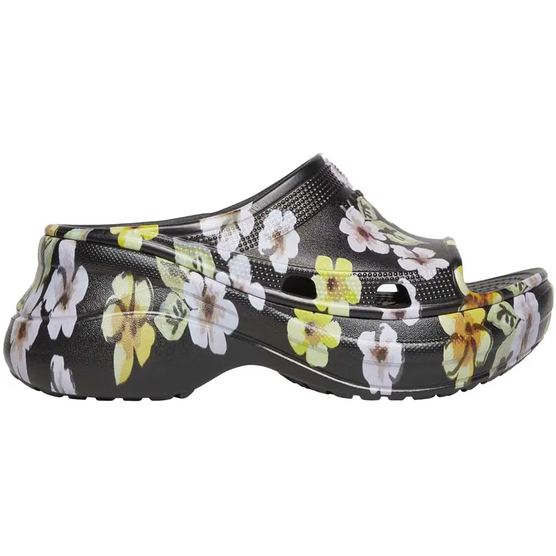 Balenciaga x Crocs Pool Slide Sandals Grey Flower (Women’s) (677389W1S8G6556)