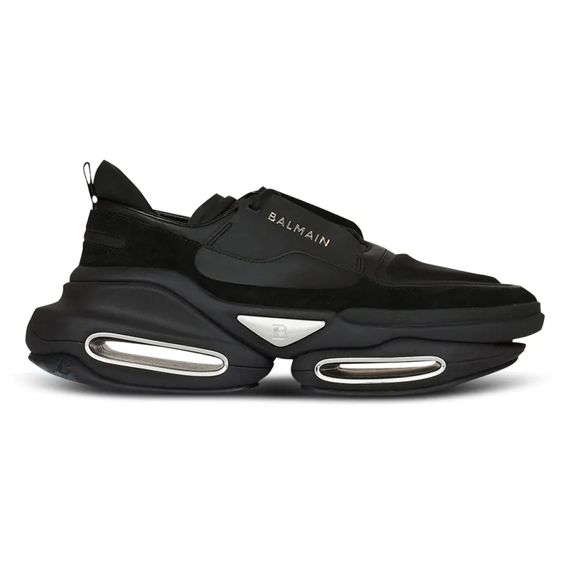 Balmain B-Bold Low-Top Black Suede (YM1VI277TRPN0PA)