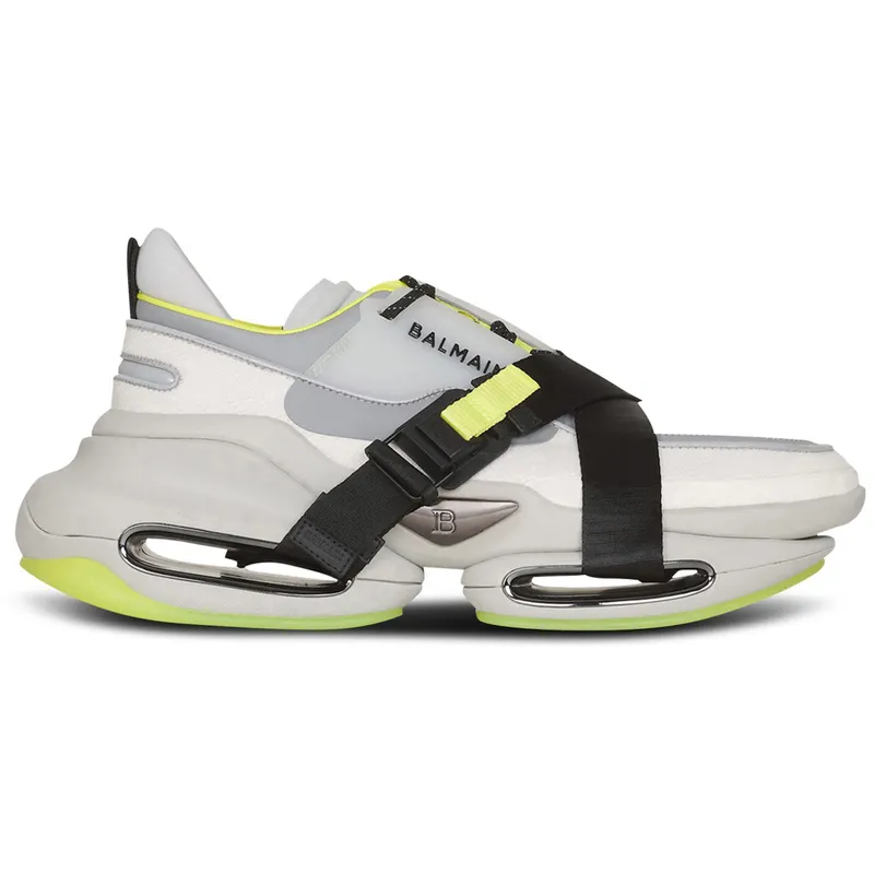 Balmain B-Bold Low-Top White Yellow (XM1VI278TPNFGBC)