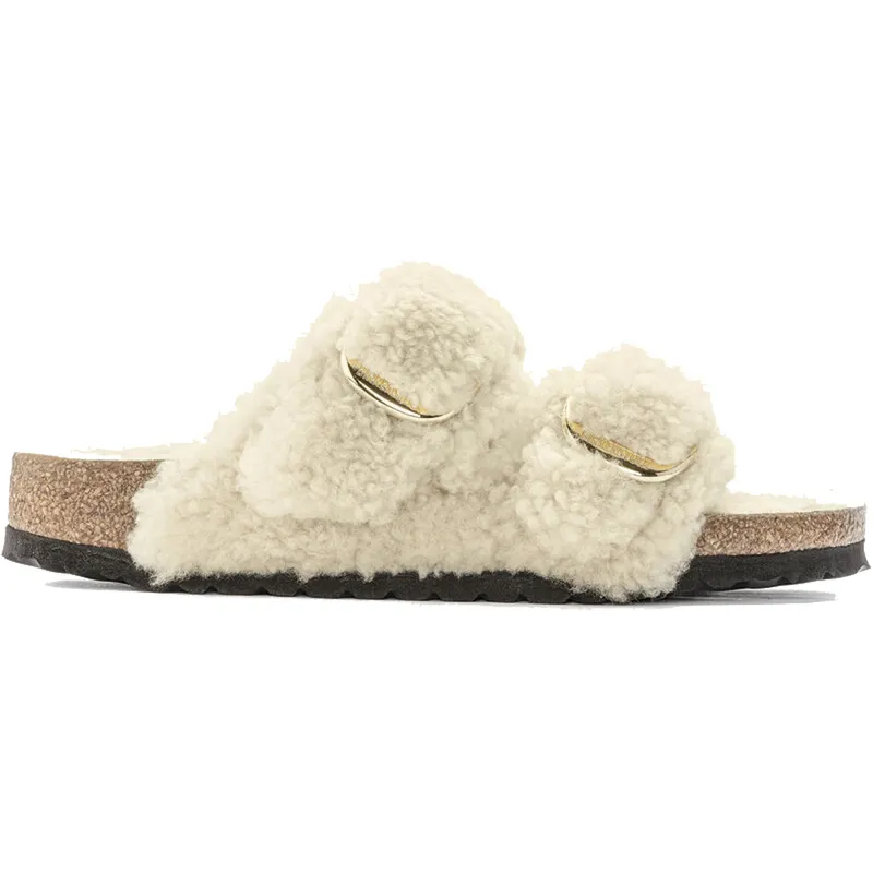 Birkenstock Arizona Big Buckle Teddy Eggshell (Women’s) (1023130)