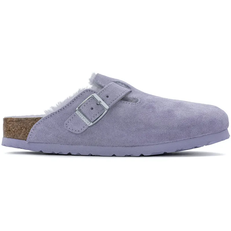 Birkenstock Boston Shearling Suede Purple Fog (1023302)
