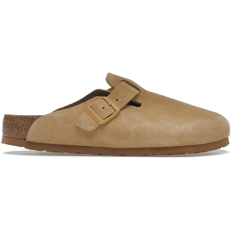 Birkenstock Boston Soft Footbed Suede Latte Cream (1019104/1019068)