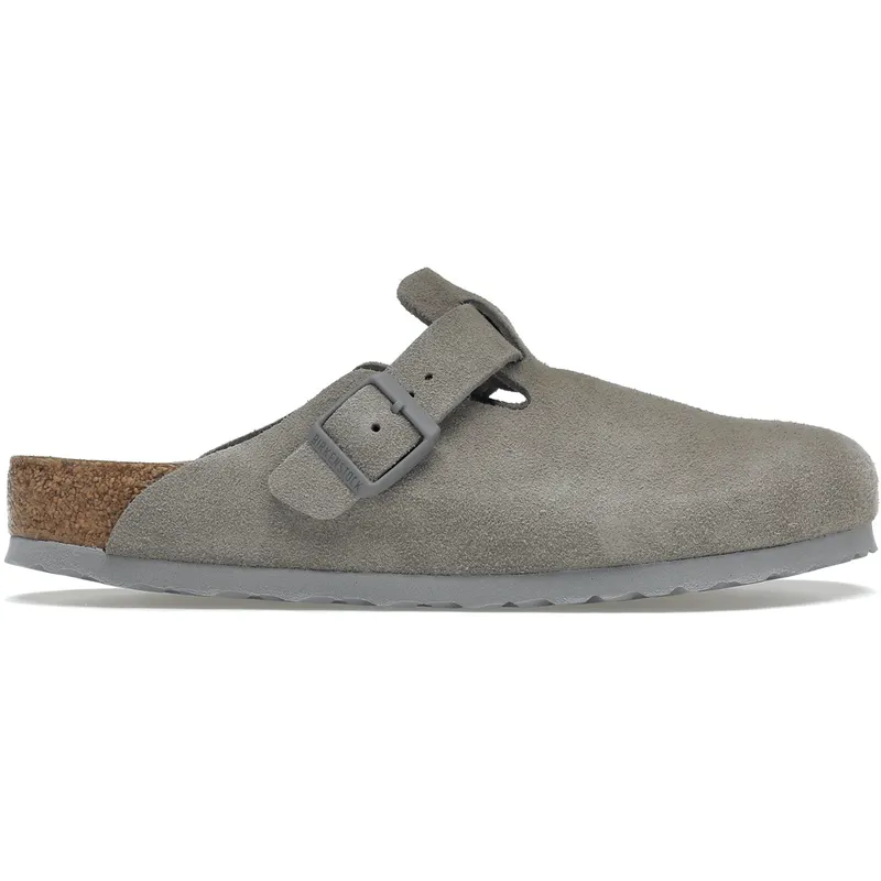 Birkenstock Boston Soft Footbed Suede Stone Coin (1020549/1020526)