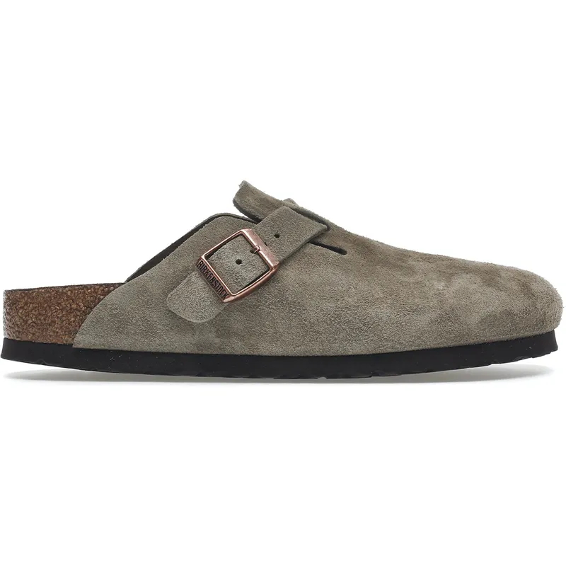 Birkenstock Boston Soft Footbed Suede Taupe (Narrow Fit) (560773)