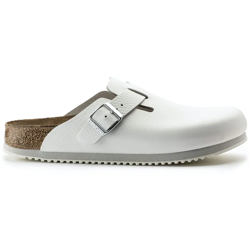 Birkenstock Boston Super Grip Leather White (0060134/0060136)