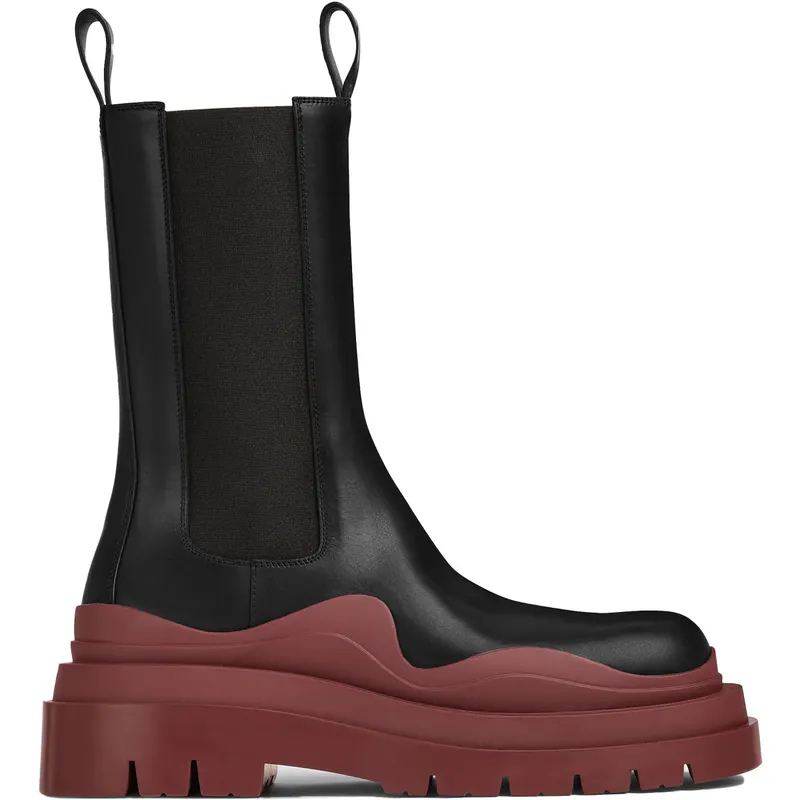 Bottega Venetta Tire Boot Black Maroon (630297 VBS50 1507)
