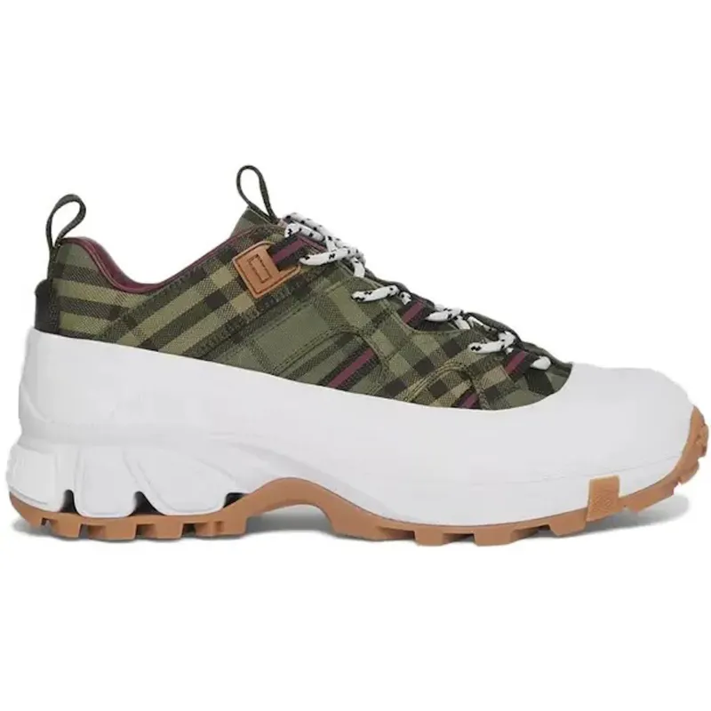 Burberry Arthur Check Cotton Military Green (Women) (8042218)