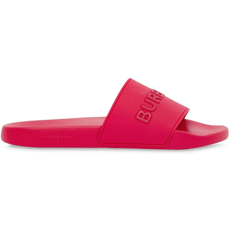 Burberry Embossed Logo Slides Bright Red (80417371)