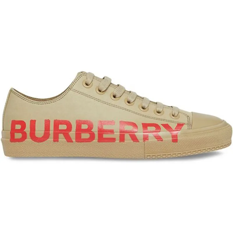 Burberry Gabardine Icon Stripe Logo Print Beige Red (Women’s) (8037649)
