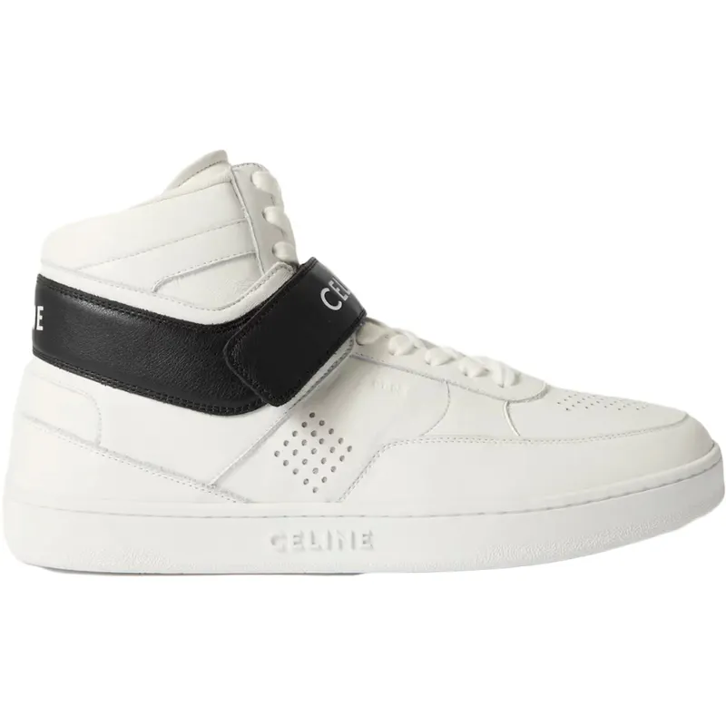 Celine CT-03 Leather High-Top Sneakers White Black (1.34526771515047e+16)