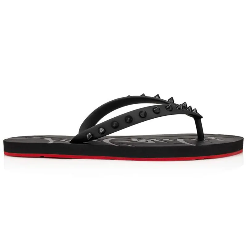 Christian Louboutin Loubi Flip Slide Black Black (Women’s) (1210655BK01)