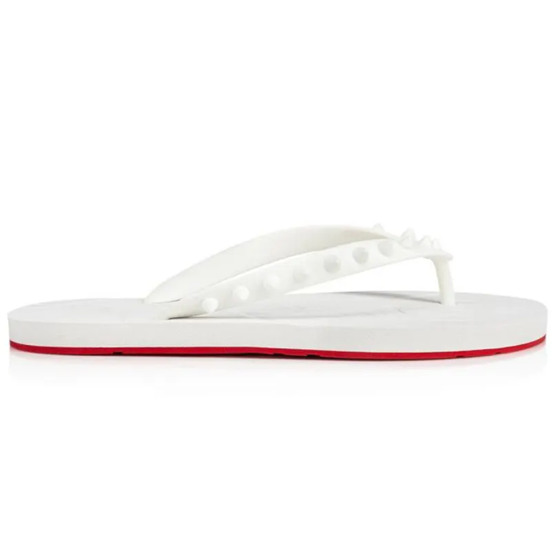 Christian Louboutin Loubi Flip Slide White White (Women’s) (1210655WH01)