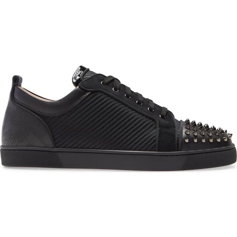 Christian Louboutin Louis Junior Spikes Orlato Flat Black (3210383B142)