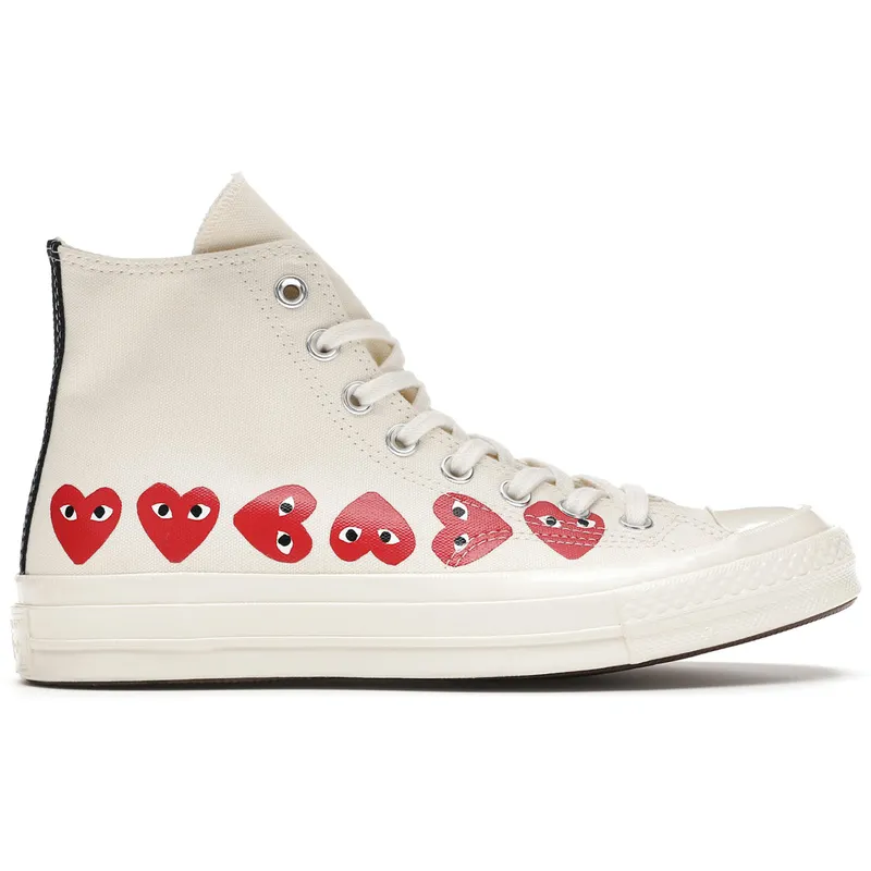 Converse Chuck Taylor All-Star 70 Hi Comme des Garcons Play Multi-Heart White (162972C)