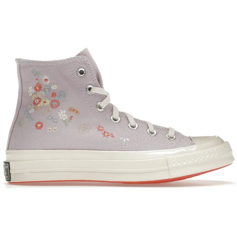 Converse Chuck Taylor All-Star 70 Hi Embroidered Floral Pale Amethyst (A01584C)